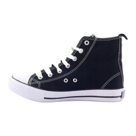 Baskets montantes American Club LH02 noir blanche le noir 2
