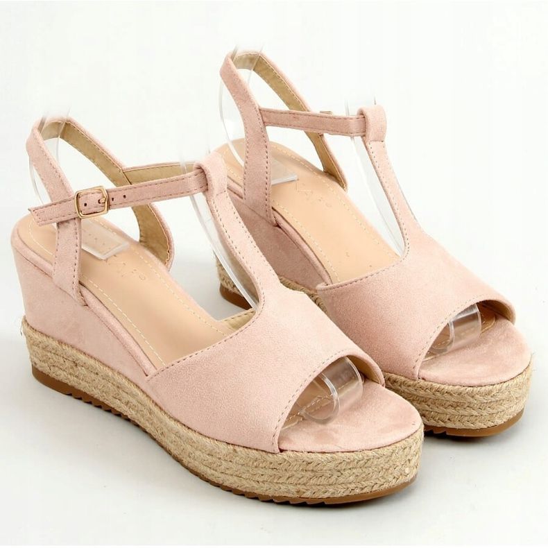 Rose Espadrilles compensées rose WX-08 Rose 1 Rose Espadrilles compensées rose WX-08 Rose 1