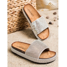 SHELOVET Pantoufles De Cristal De Mode argent 2 SHELOVET Pantoufles De Cristal De Mode argent 2