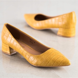 Sweet Shoes Escarpins classiques à talons bas jaune 1