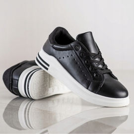 Diamantique Baskets avec insert scintillant noir 1