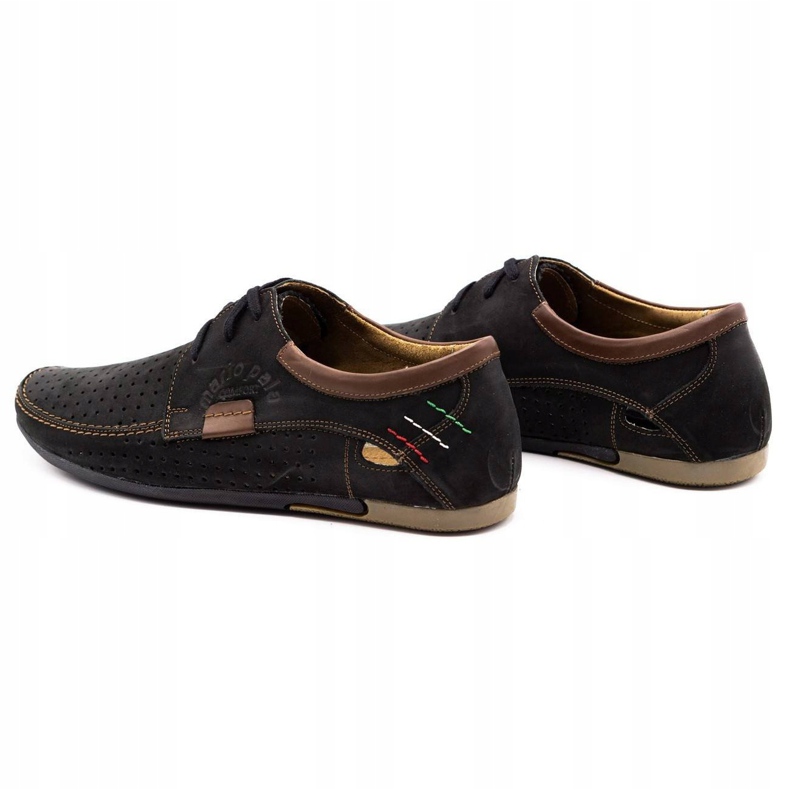 Olivier Chaussures en cuir ouvert masculin 563 noir brun 4