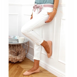 Ballerines lisses daim rose CC212P Rose 2