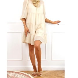 Chaussons beiges avec chaîne décorative 35-230 Beige 2