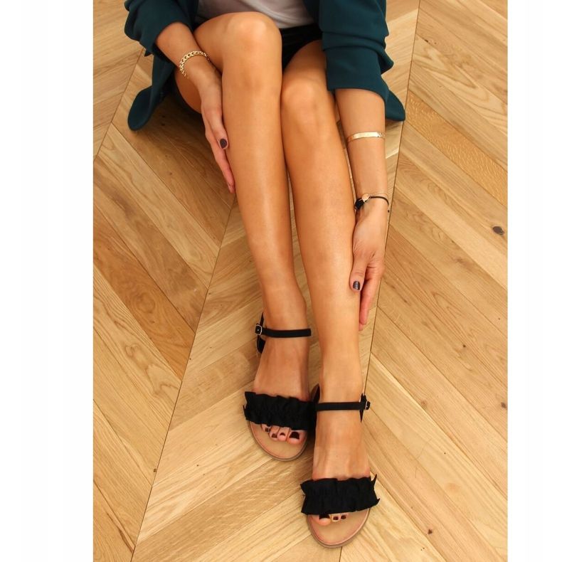 Sandales noires pour femmes WL1635 Noir le noir 1