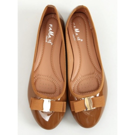 Ballerines laquées Camel B2029 Camel brun 3