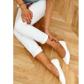 Ballerines unies laquées blanches CC201 Blanc 2
