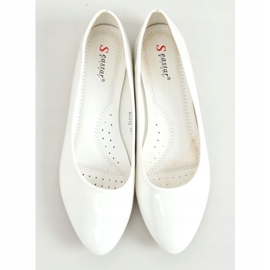 Ballerines unies laquées blanches CC201 Blanc 3