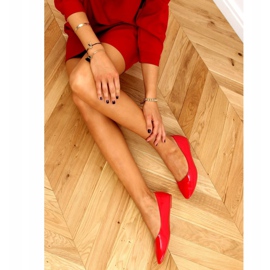 Ballerines lisses laquées rouge CC201 Rouge 2