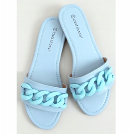 Chaussons bleus avec une chaîne 7857 Bleu 3