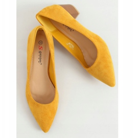 Escarpins sur talon bois CL75P Jaune miel 3