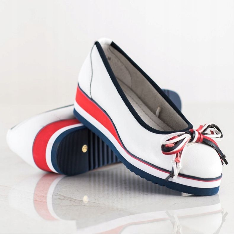 Filippo Escarpins en cuir confortables blanche 1