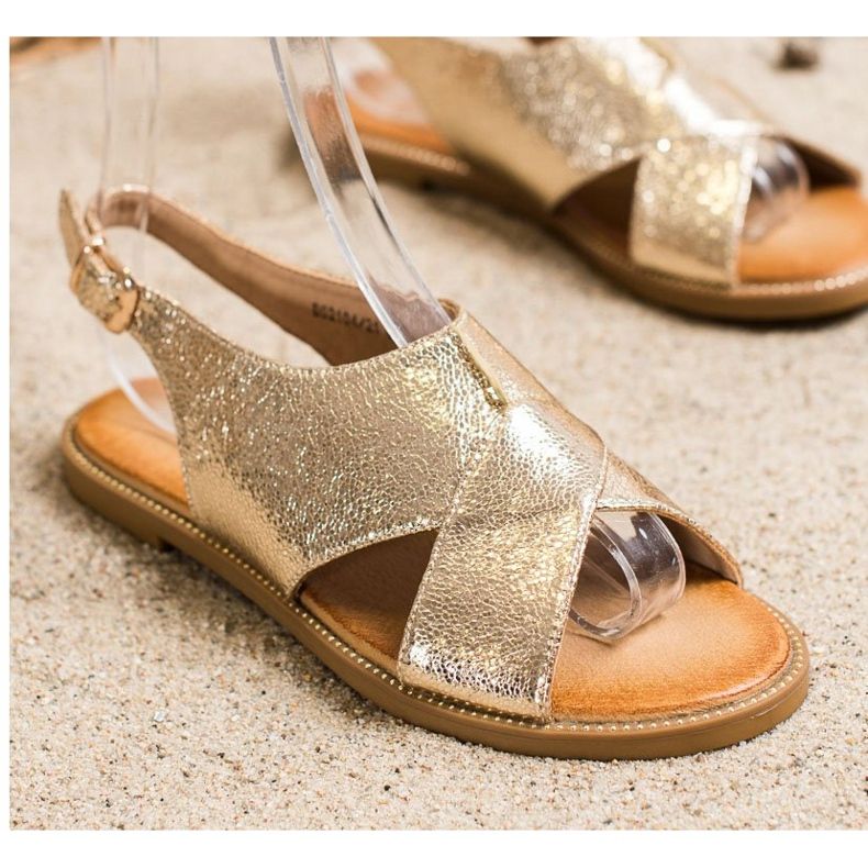 Filippo Sandales dorées classiques d'or 1