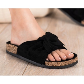 Pantoufles confortables et décontractées VINCEZA le noir 3