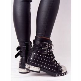 Bottes Chaudes Femme Workers Avec Strass Noir Lu Boo 1
