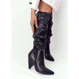 Boots cuir femme Lu Boo Noir 1