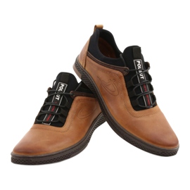 Polbut Chaussures casual homme cuir K24 camel brun 4