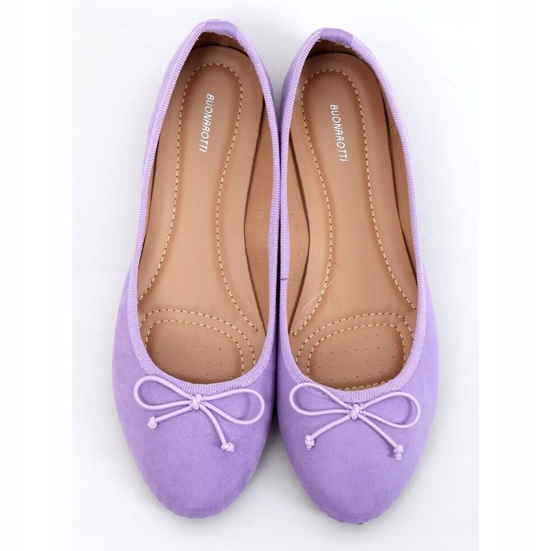 Ballerines femme en daim violet 1JB-19116 Violet 1