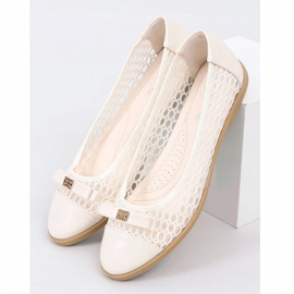 Ballerines ajourées beiges 1378 Beige 1