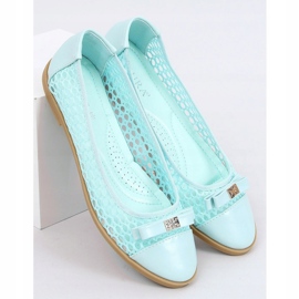 Ballerines ajourées menthe 1378 Bleu vert 1
