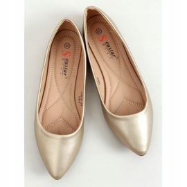 Ballerines à bouts en amande or CD53P Or d'or 3