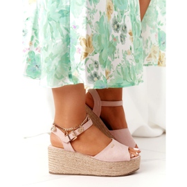 Sandales Compensées Avec Tressé Big Star FF274749 Nude rose 3 Sandales Compensées Avec Tressé Big Star FF274749 Nude rose 3