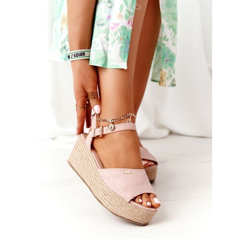 Sandales Compensées Avec Tressé Big Star FF274749 Nude rose 2 Sandales Compensées Avec Tressé Big Star FF274749 Nude rose 2