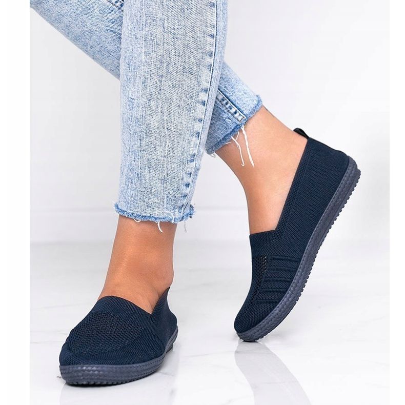 Baskets bleu marine Slip On ajourées Deep 1