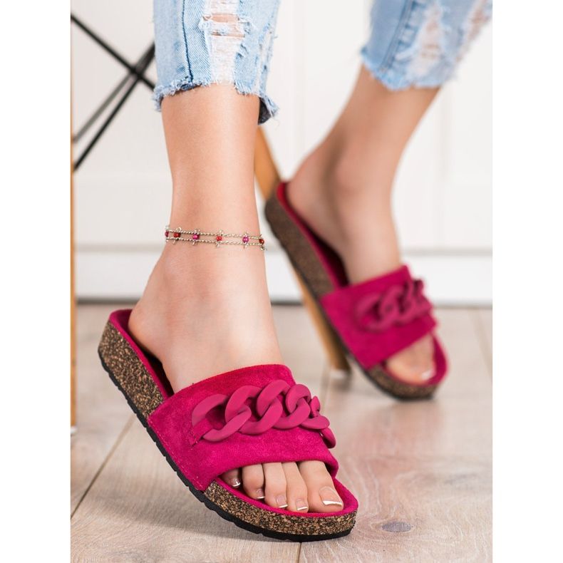 SHELOVET Pantoufles À La Mode Avec Ornement orange 1