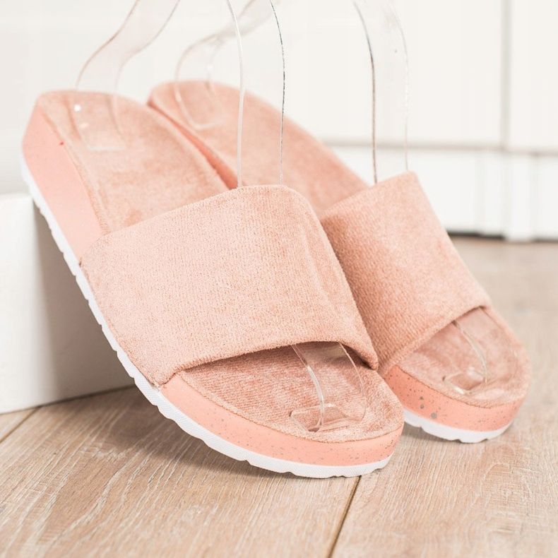 SHELOVET Pantoufles En Daim À La Mode rose 2