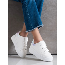 SHELOVET Baskets confortables blanc 1