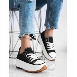 SHELOVET Baskets sur une plate-forme haute le noir 1