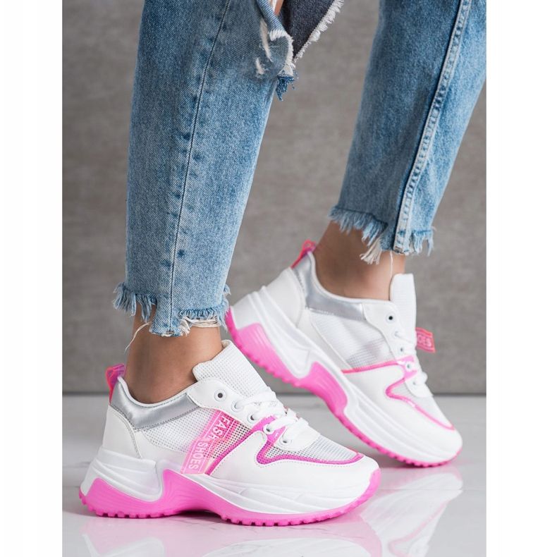 SHELOVET Baskets Avec Maille Chaussures De Mode blanche 1