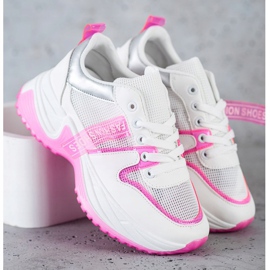 SHELOVET Baskets Avec Maille Chaussures De Mode blanche 2