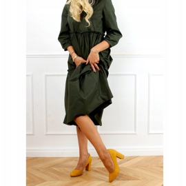 Escarpins sur le poteau miel 3005 Jaune 1