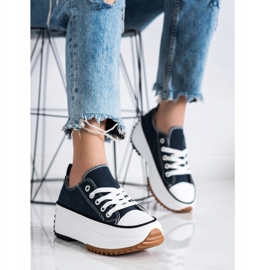 SHELOVET Baskets sur une plate-forme haute bleu 2