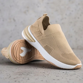 SHELOVET Baskets à enfiler ajourées brun 1