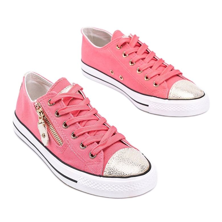 Baskets si confortables corail rose 1