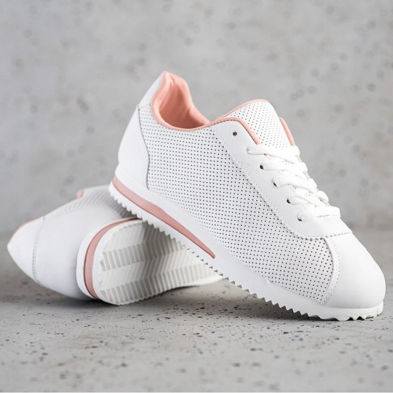 SHELOVET Baskets ajourées élégantes blanc 1
