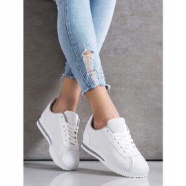 SHELOVET Baskets ajourées élégantes blanc 2