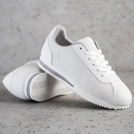 SHELOVET Baskets ajourées élégantes blanc 1