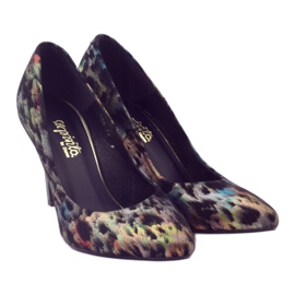 Escarpins élégants en cuir Espinto 456 multicolore le noir 4