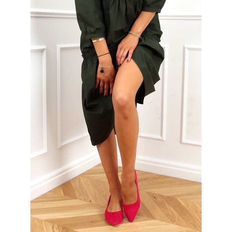 Escarpins à talon bas fuchsia CC205P Fuchsia rose 2