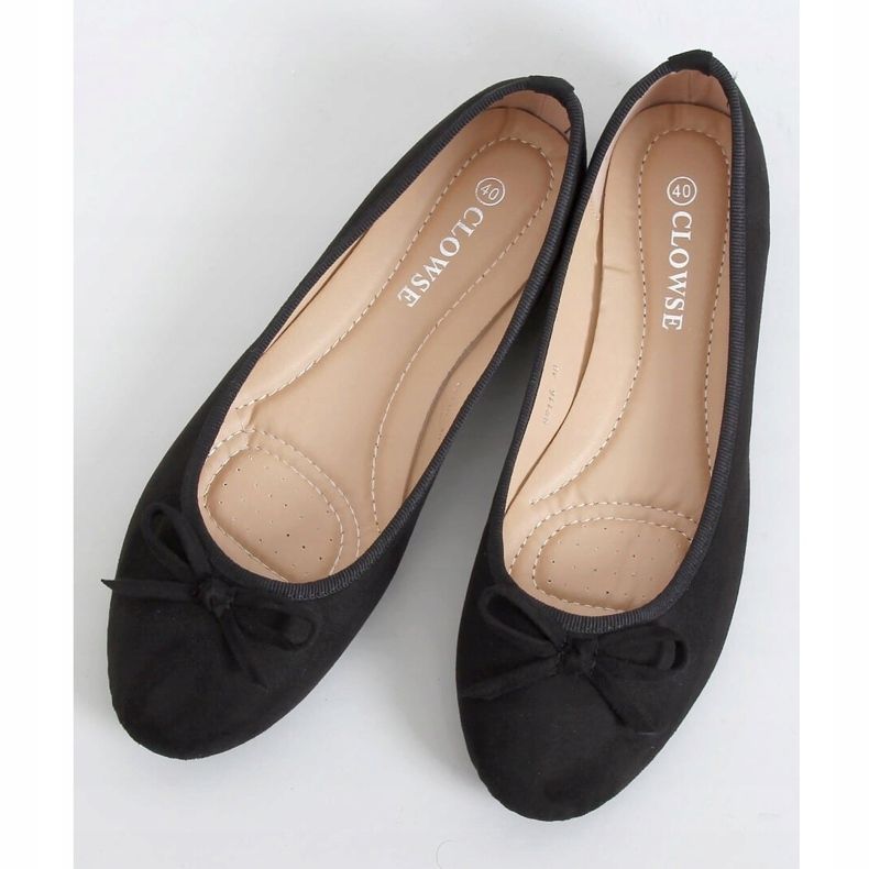 Ballerines en daim noir 9F116 Noir le noir 1
