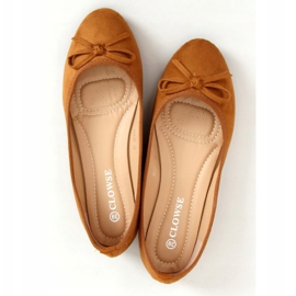 Camel 9F116 Ballerines en daim camel brun 1