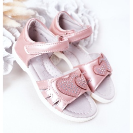 PE1 Sandales Enfant Avec Velcro Rose My Heart 2