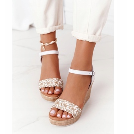 Sandales Compensées En Cuir Maciejka L4869-11 Blanc blanche 1