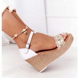 Sandales Compensées En Cuir Maciejka L4869-11 Blanc blanche 6