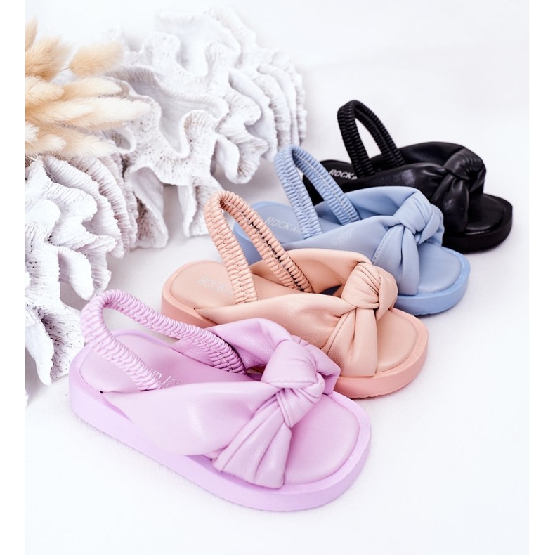 FR1 Sandales Enfant Avec Côtelé Violet Bubble Gum 1