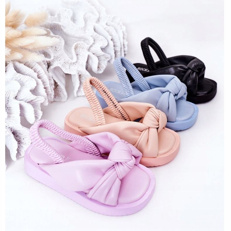 FR1 Sandales Enfant Avec Bubble Gum Côtelé Bleu 1